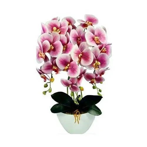 Pantofelek24 Różowy storczyk orchidea- sztuczne kwiaty 60 cm 3pgbr
