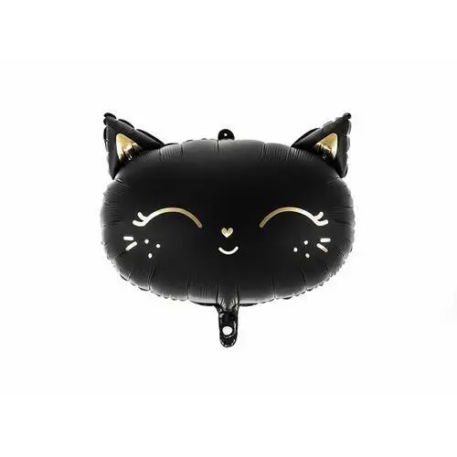 Party deco Balon foliowy czarny kotek - 48 x 36 cm - 1 szt