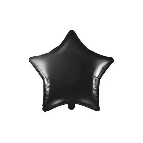 Balon foliowy gwiazdka czarna - 48 cm - 1 szt. Party deco