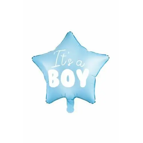 Party deco Balon foliowy gwiazdka - it\'s a boy, 48 cm, jasny niebieski