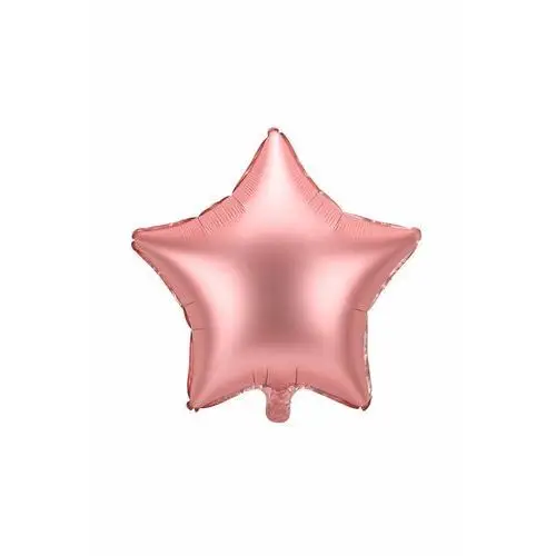 Balon foliowy gwiazdka, satynowy różowe złoto - 48 cm - 1 szt. Party deco
