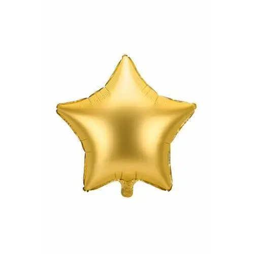 Party deco Balon foliowy gwiazdka, satynowy złoty - 48 cm - 1 szt