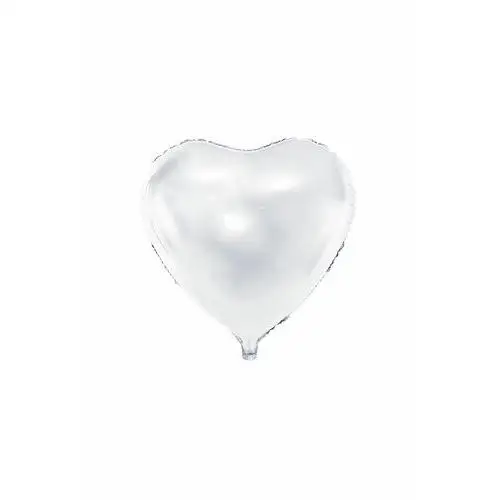 Balon foliowy Serce białe - 45 cm - 1 szt