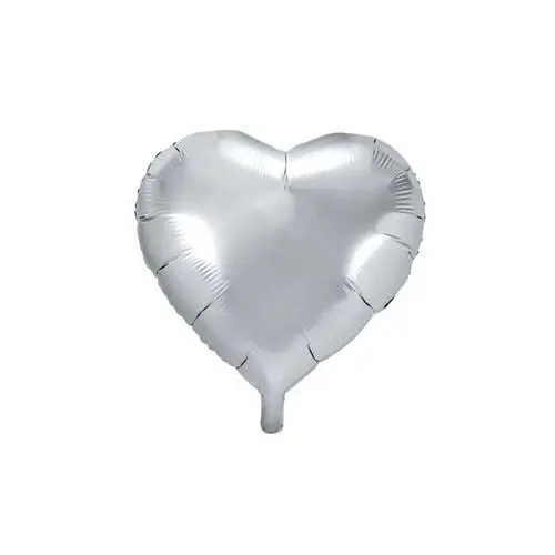 Balon foliowy Serce srebrne - 45 cm - 1 szt