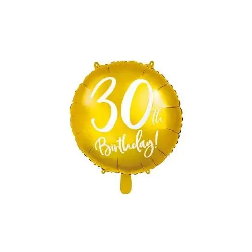 Partydeco Balon foliowy "30 urodziny 30th birthday", , 18" złoty