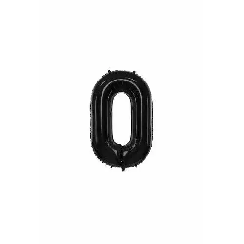 Partydeco Balon foliowy metalizowany cyfra ''0'' w kolorze czarnym