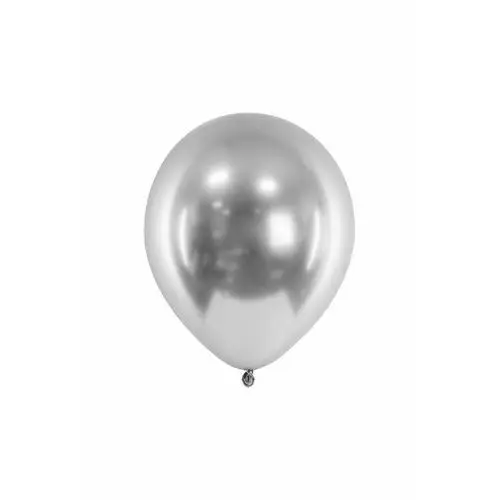 Balony glossy - srebrne Partydeco