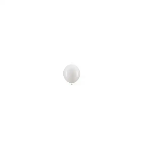 Balony z łącznikiem, 33 cm, biały Partydeco