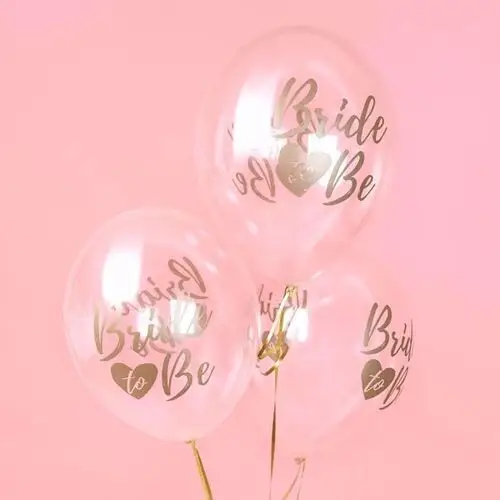 Przeźroczyste balony - bride to be Partydeco