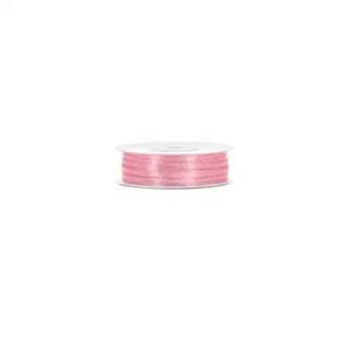 Wstążka dekoracyjna 3mm/50m różowa Partydeco