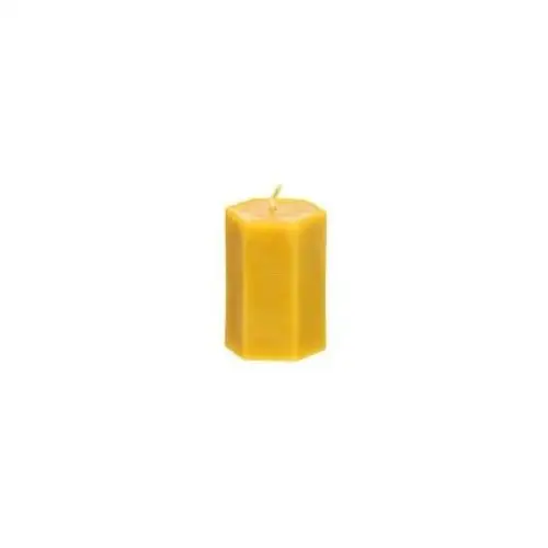 Pasieka rodzinna świeca z wosku pszczelego sześciokąt 9 cm 240 g