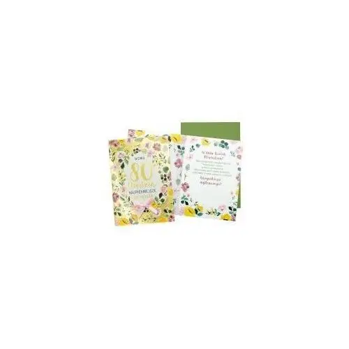 Passion cards - kartki Kukartka karnet b6 urodziny 80 (kwiaty)
