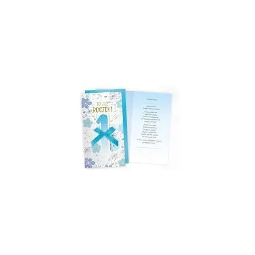 Passion cards - kartki Kukartka karnet urodziny roczek niebieskie kwiatki