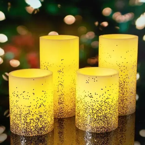Pauleen Świeczka led golden glitter candle set of 4 szt