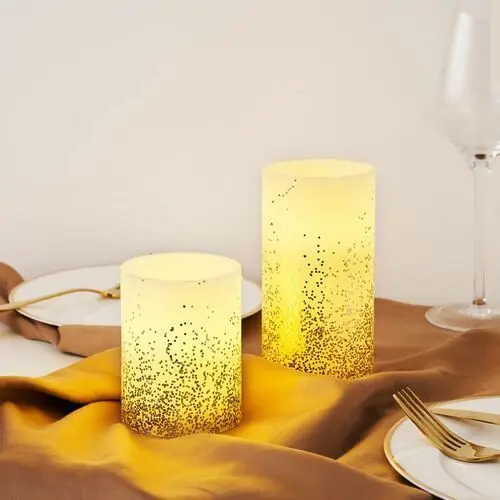 Świeczka LED Pauleen Golden Glitter Candle zestaw 2 sztuk