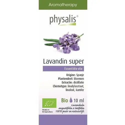 OLEJEK ETERYCZNY LAWENDA POŚREDNIA (LAVANDIN SUPER) BIO 10 ml - PHYSALIS