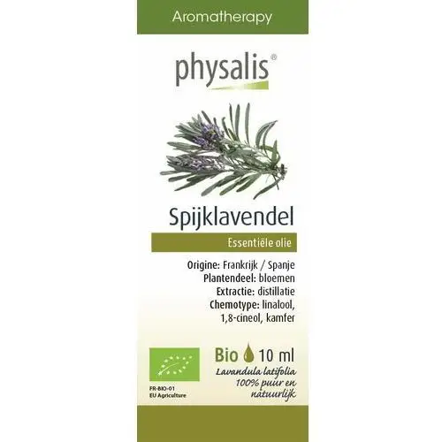 Physalis Olejek eteryczny lawenda szerokolistna (spijklavendel) bio 10 ml