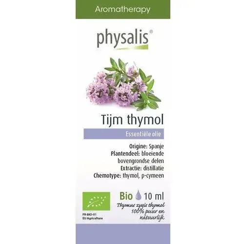 Olejek Eteryczny Tymianek Thymus Zygis Thymol (Tijm Thymol) Bio 10 Ml - Physalis