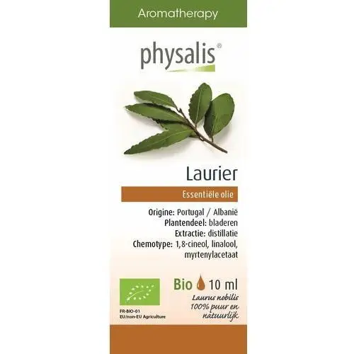 OLEJEK ETERYCZNY WAWRZYN SZLACHETNY (LAURIER) BIO 10 ml - PHYSALIS