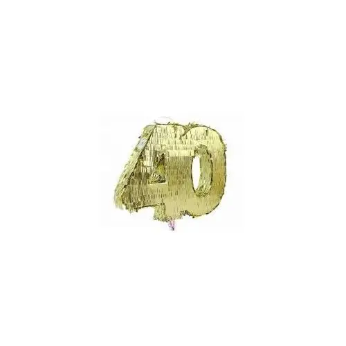 Piniata cyfra 40 metaliczna foliowa 50x40cm złota