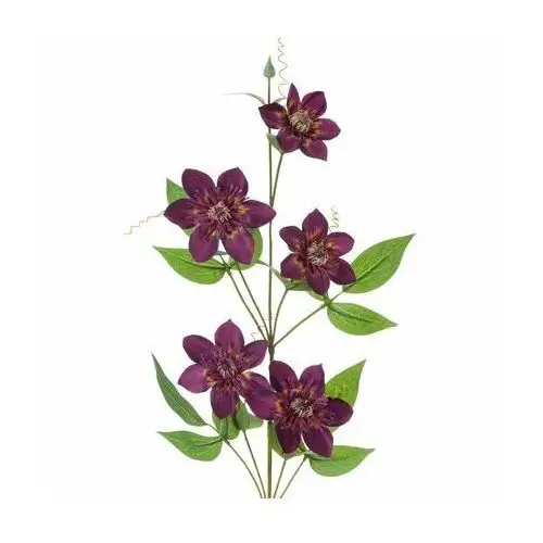 PNĄCZE POWOJNIK sztuczny kwiat dekoracyjny z płatkami z jedwabistej tkaniny 85 cm fioletowy