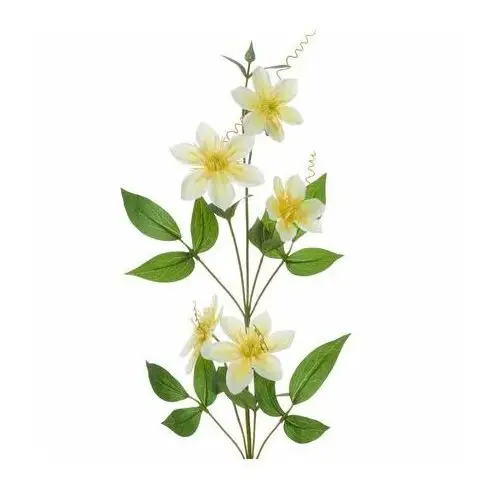 PNĄCZE POWOJNIK sztuczny kwiat dekoracyjny z płatkami z jedwabistej tkaniny 85 cm żółty