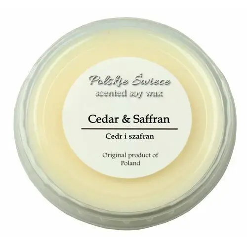 Polskie świece Cedar & saffran - wosk sojowy zapachowy 30g