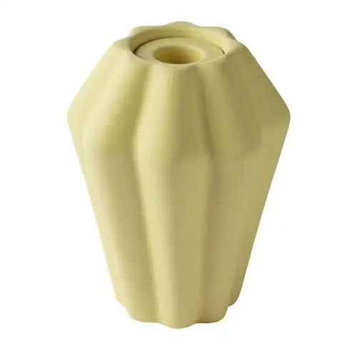 Potteryjo birgit wazon/lampion na świecę 14 cm pale yellow
