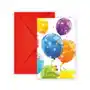 Zaproszenia urodzinowe w różnokolorowe balony Sklep on-line