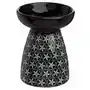 Ceramiczny podgrzewacz do olejków eterycznych i wosków z wzorem kwiatowym 'eden' czarny Puckator Sklep on-line