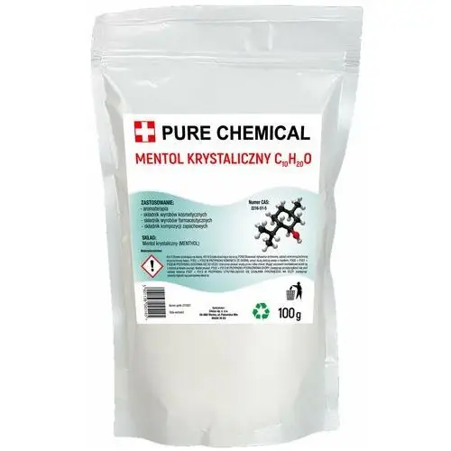 Pure chemical Mentol krystaliczny do sauny kryształy 100 gram