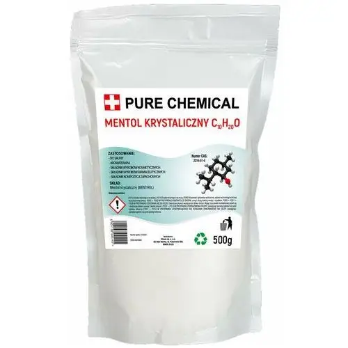 Pure chemical Mentol krystaliczny do sauny kryształy 500g 0,5kg