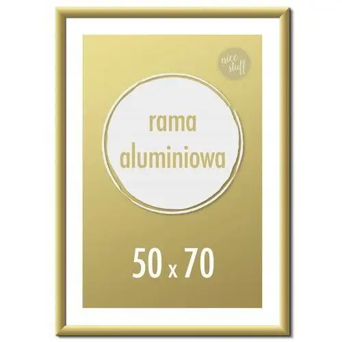 Ramka 50x70 cm Złote Ramki aluminiowe 70x50