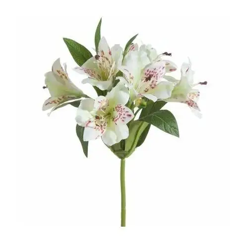 RODODENDRON sztuczny kwiat dekoracyjny o płatkach z jedwabistej tkaniny 48 cm biały,fioletowy