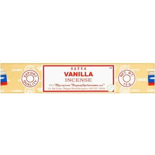 Kadzidełka Satya - 15 g - Vanilla Incense - Indyjskie kadzidełka