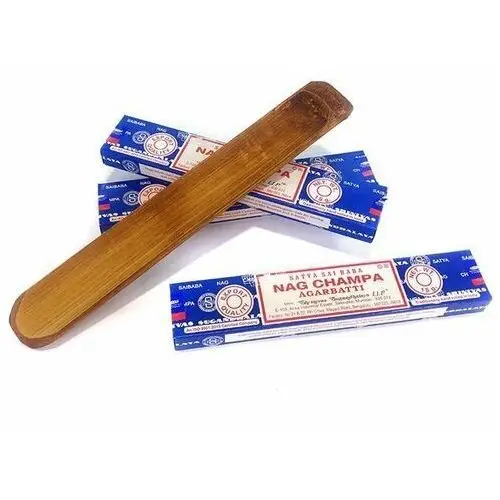 Zestaw kadzideł Nag Champa x 3 z podstawką (Indie, Satya, Sai Baba, 15g)