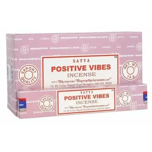 Zestaw kadzideł Satya Positive Vibes (Indie naturalne trociczki pyłkowe 12x15g)