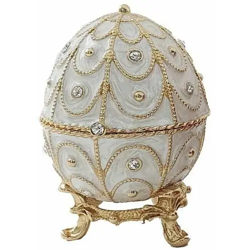 Puzderko jajko faberge białe Selsey