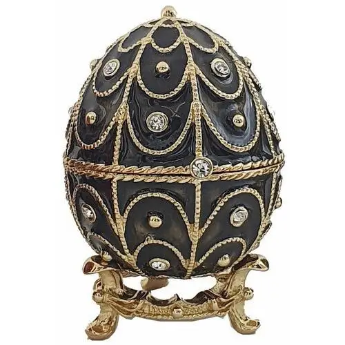 Puzderko jajko faberge czarne Selsey