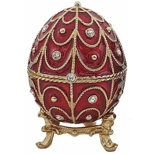 Selsey puzderko jajko faberge czerwone