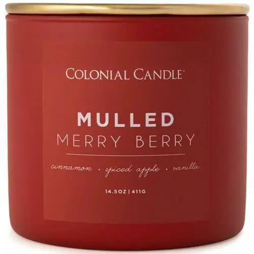 SELSEY Świeca sojowa zapachowa Colonial Candle Pop Of Color Mulled Merry Berry 411 g