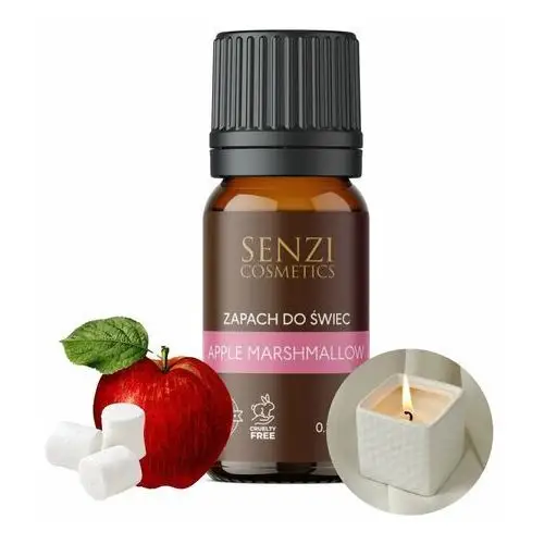 Senzi cosmetics Zapach do świec olejek zapachowy świece wosk 10ml apple marshmallow słodki