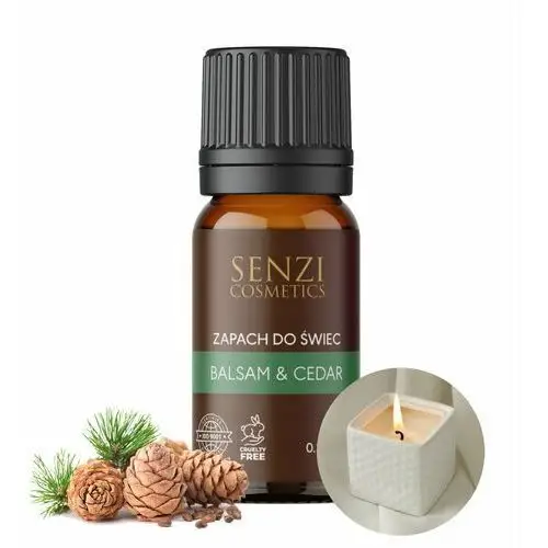 Senzi cosmetics Zapach do świec olejek zapachowy świece wosk 10ml balsam & cedar