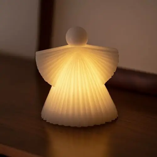 Sirius figurka led asta, anioł z białego wosku 12,5cm