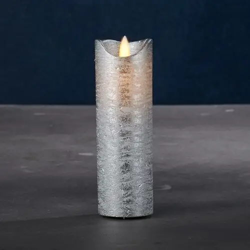 Sirius świeca led sara exclusive, srebrna, Ø 5cm, wysokość 15cm