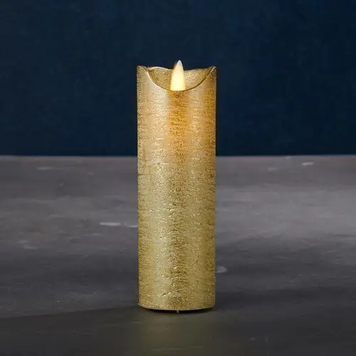 Sirius Świeca LED Sara Exclusive, złota, Ø 5cm, wysokość 15cm