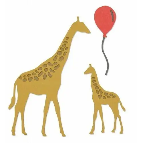 WYKROJNIK do papieru Sizzix Thinlits - Giraffes /żyrafy balon