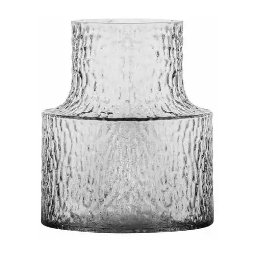 Skrufs glasbruk wazon kolonn z ryflowanym reliefem 20 cm