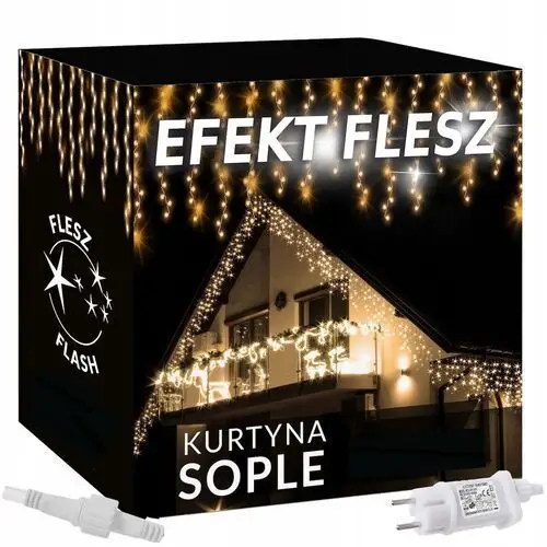 Sople 300 Led Lampki Zewnętrzne Kurtyna IP44 Stałe Flash