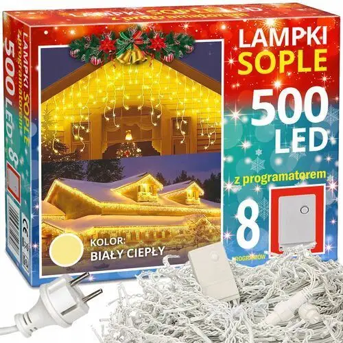 Sople Programator 500 Led lampki choinkowe girlanda tradycyjne Biały Ciepły